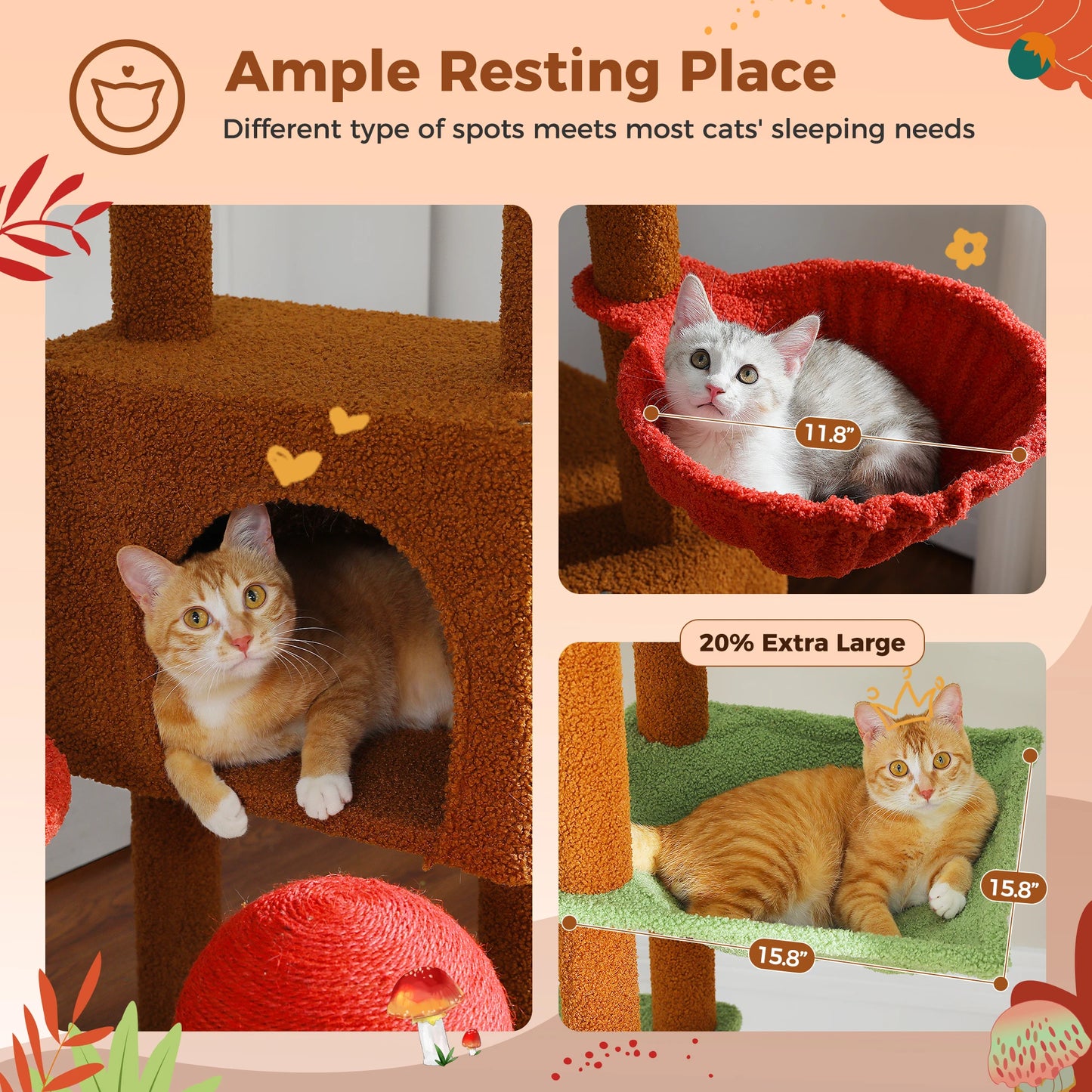 “Sky Climber – Adjustable Cat Tree with Hammock”