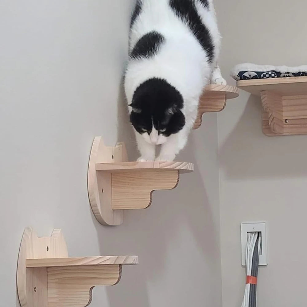 “Kitty Climb & Chill – Wall Set with Bridge”