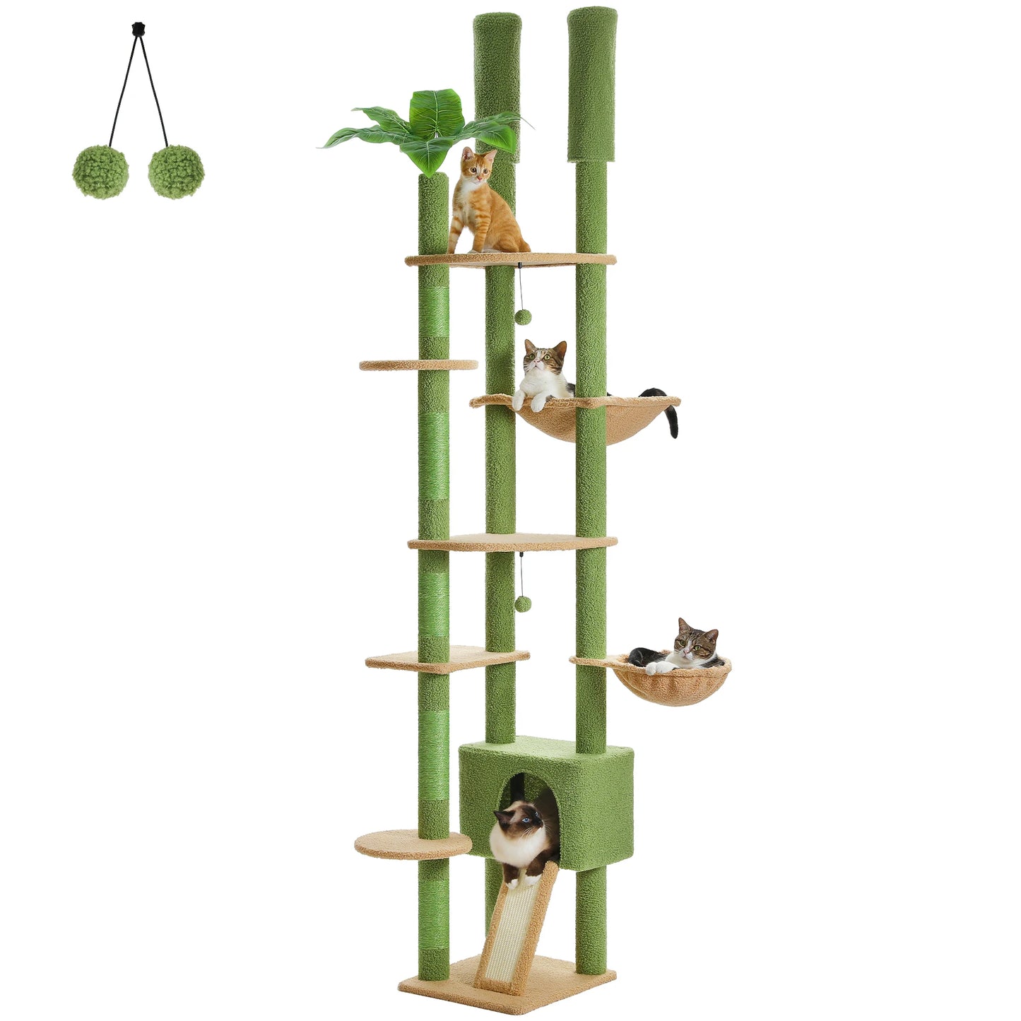 “Sky Climber – Adjustable Cat Tree with Hammock”