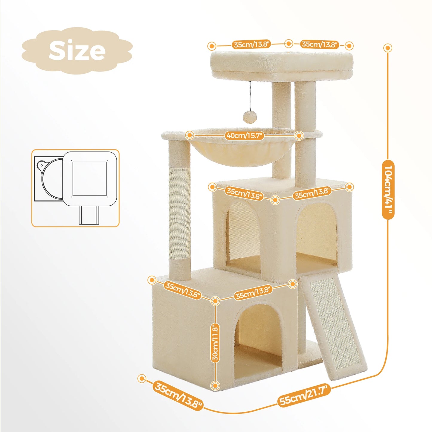 “Mega Cat Tower – Condos, Scratch Posts & Toys”