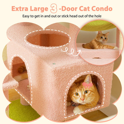 “Purr Palace – Large Tree with Scratcher & Bed”