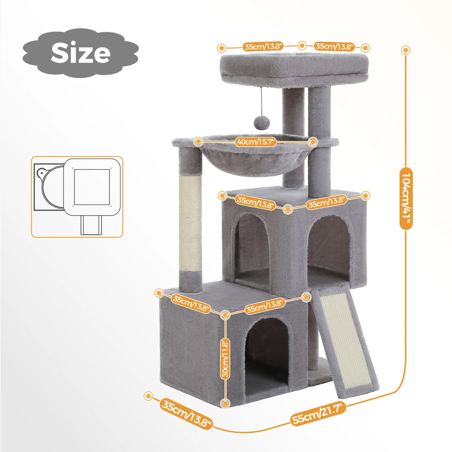 “Mega Cat Tower – Condos, Scratch Posts & Toys”