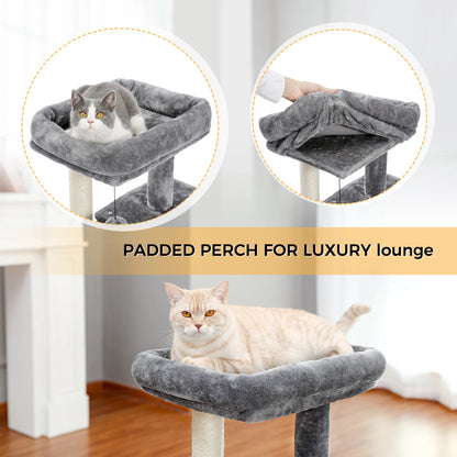 “Mega Cat Tower – Condos, Scratch Posts & Toys”