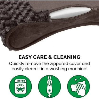 Orthopedic Dog Bed for Large Dogs (Up to 75 lbs) – Removable Washable Cover, Ultra Plush Faux Fur & Suede