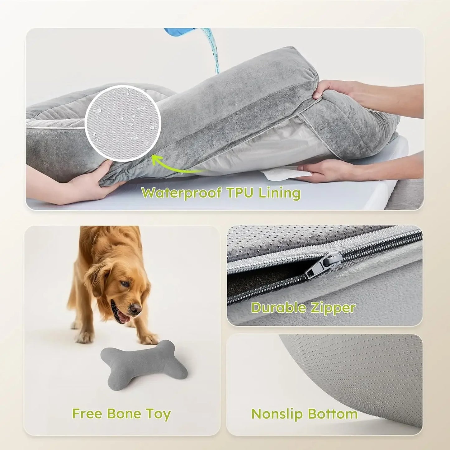 Premium XL Orthopedic Dog Bed – Cooling Gel Memory Foam, Waterproof Design with Removable Washable Cover