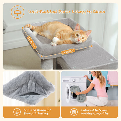 “Mega Cat Tower – Condos, Scratch Posts & Toys”