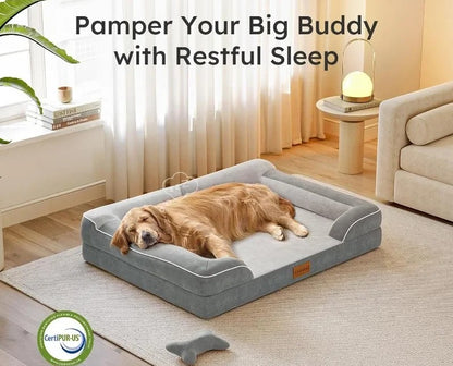 Premium XL Orthopedic Dog Bed – Cooling Gel Memory Foam, Waterproof Design with Removable Washable Cover