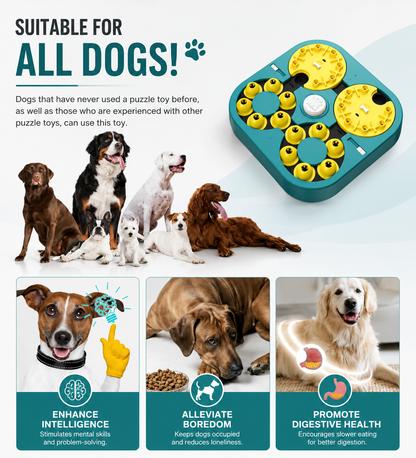 Level Dog Puzzle Toy– 6-in-1 Mental Stimulation Game for Smart Dogs