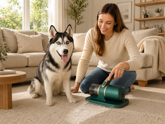 Cordless Pet Hair Vacuum – Easy-to-Use Handheld Cleaner for Pet Messes on Beds & Furniture