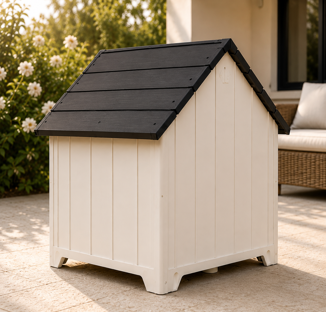 Weatherproof Insulated Dog Kennel for Medium to Large Dogs – Breathable Outdoor Yard Shelter