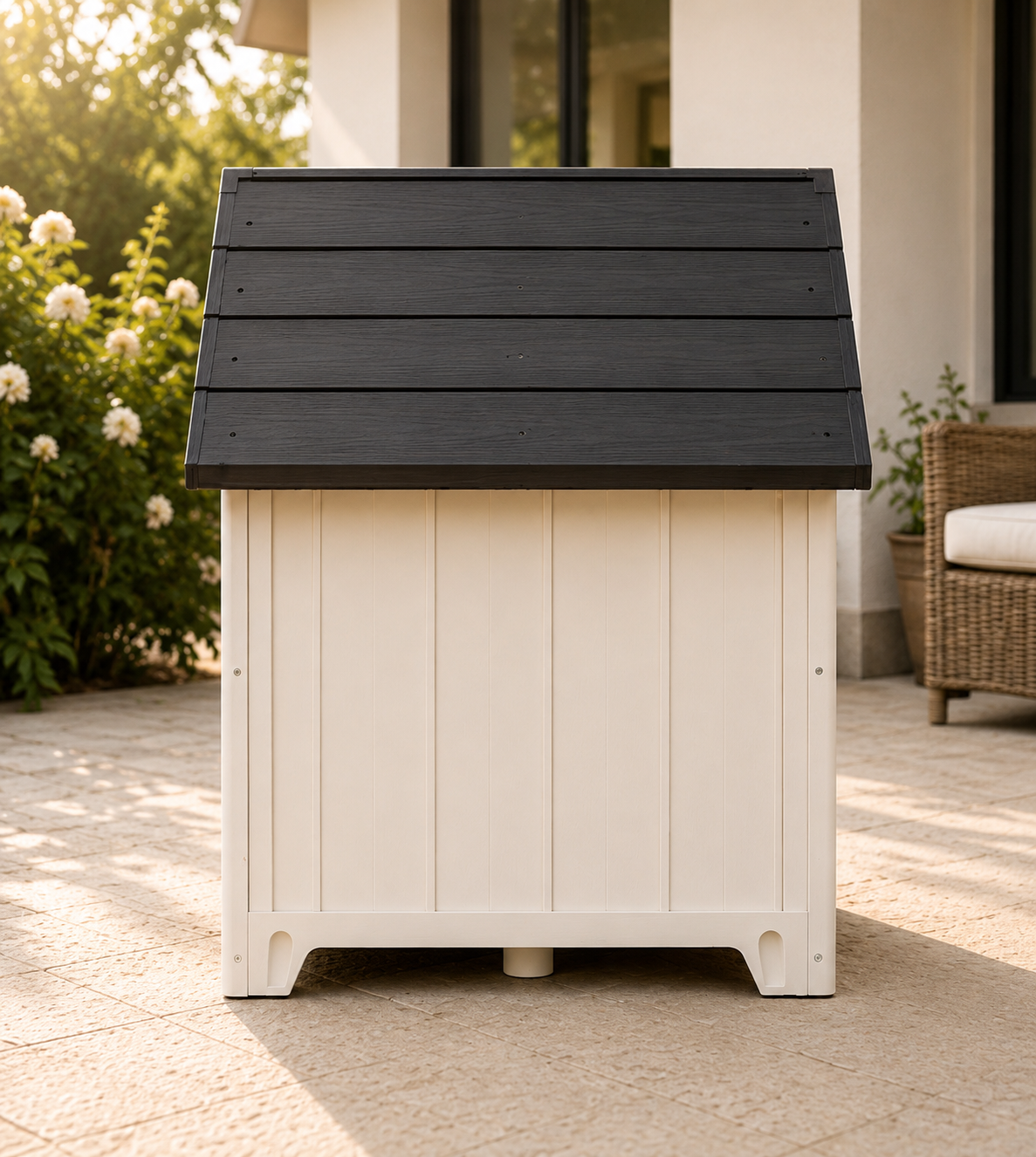 Weatherproof Insulated Dog Kennel for Medium to Large Dogs – Breathable Outdoor Yard Shelter