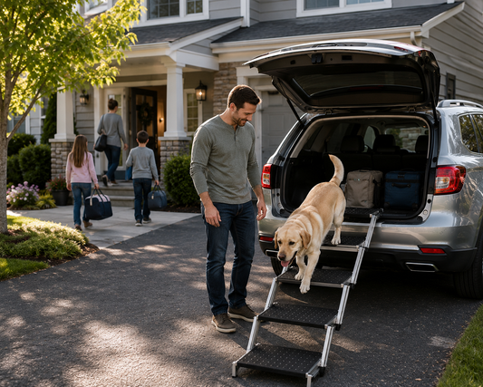 Folding Dog Ramp for Cars – Non-Slip Pet Ramp for Large Dogs (200 lb Capacity)