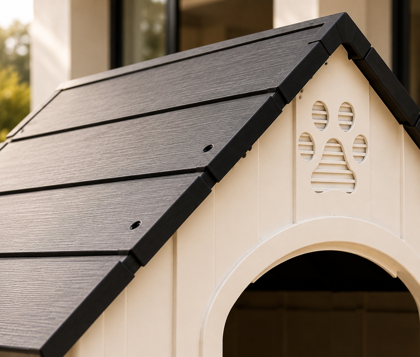 Weatherproof Insulated Dog Kennel for Medium to Large Dogs – Breathable Outdoor Yard Shelter