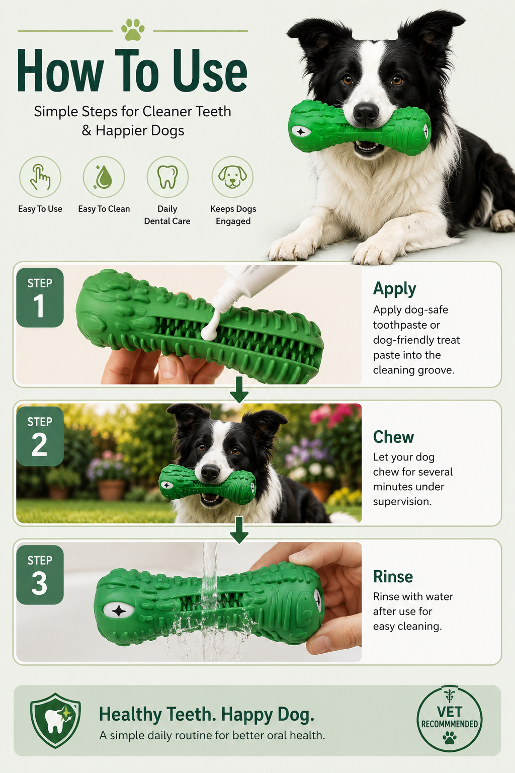 Durable, Interactive Dog Toy – Natural Milk-Flavored Rubber Chew Stick for Anxiety Relief & Dental Care